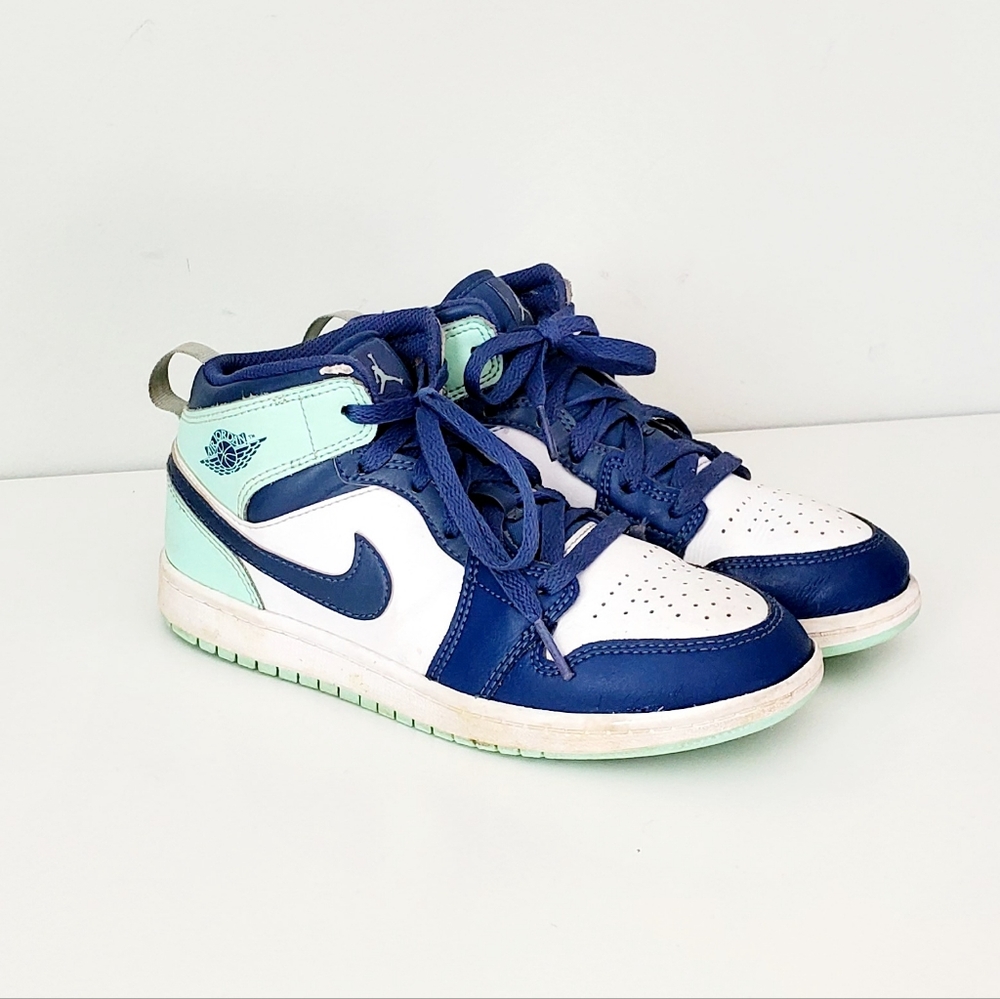 Nike Kids Sneakers - Navy Blue and Mint